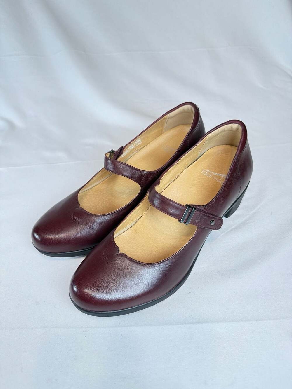 Dansko Womens Callista Mary Jane Size 39 US 8 Burgundy Leather Shoes Old Money P